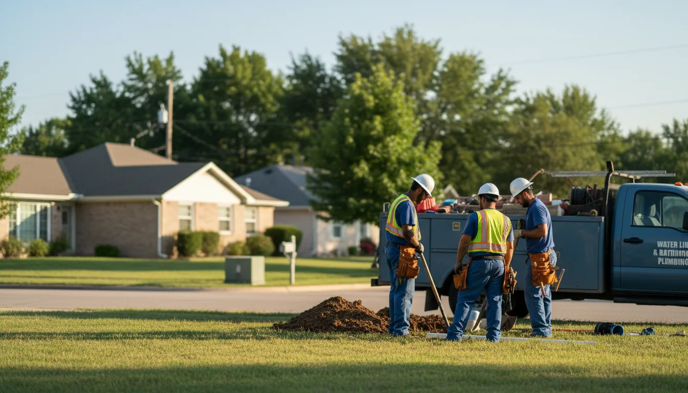 Residential water line and bathroom plumbing service in Janesville, WI